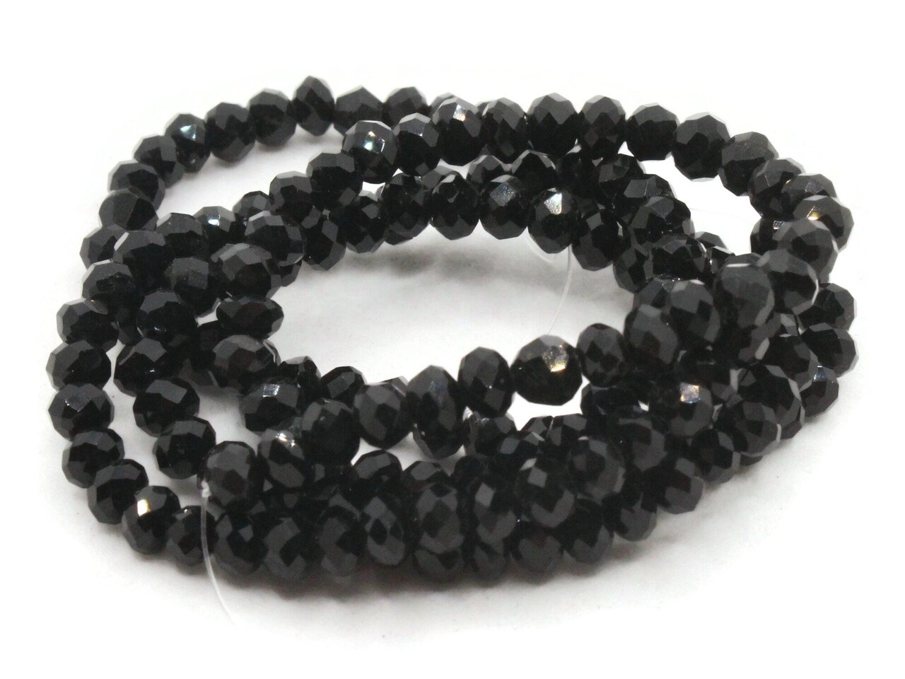 140 4mm x 3mm Mixed Metallic Color Glass Faceted Rondelle Beads